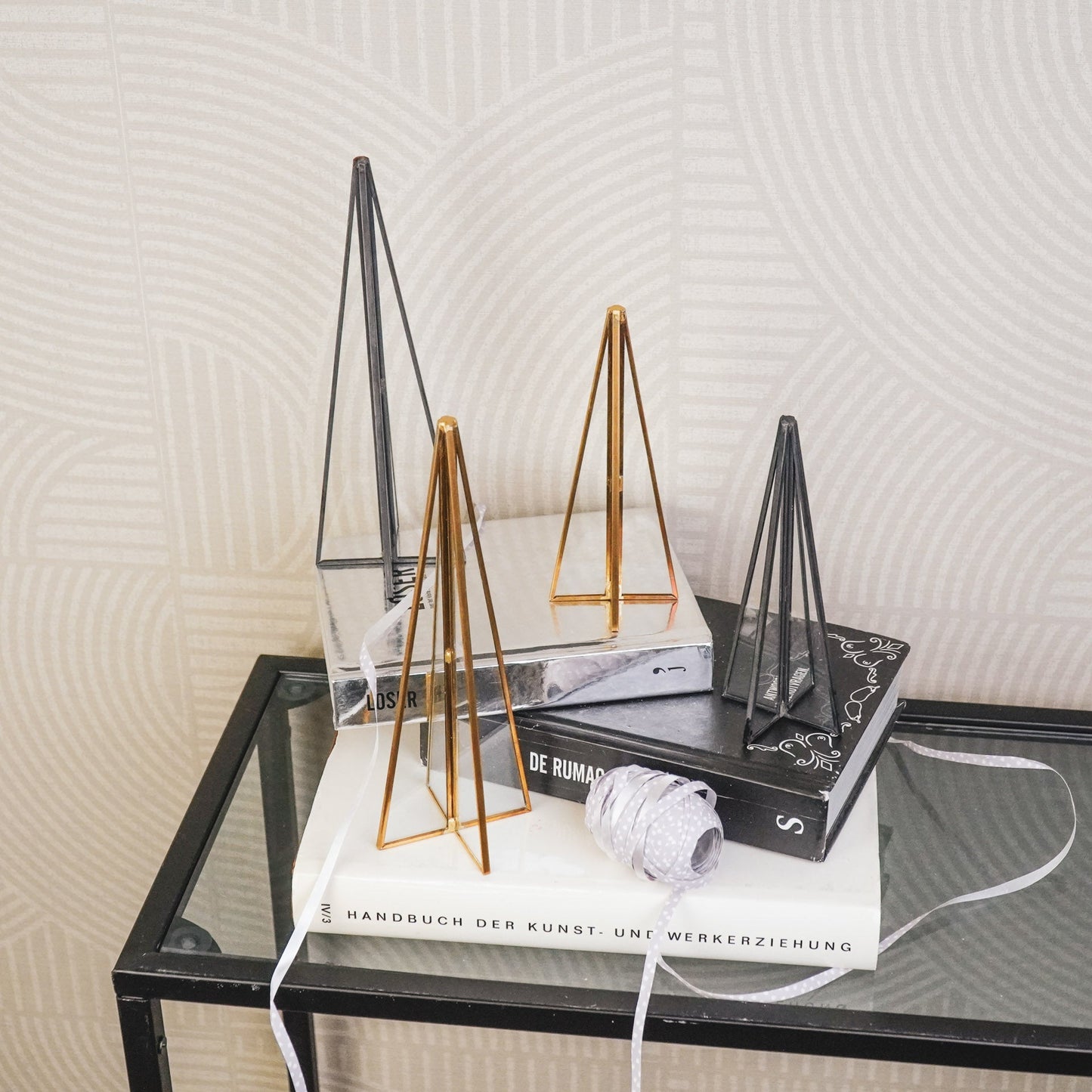 Kerstboom - Glas/ Metaal - Goud - 5,5x20cm