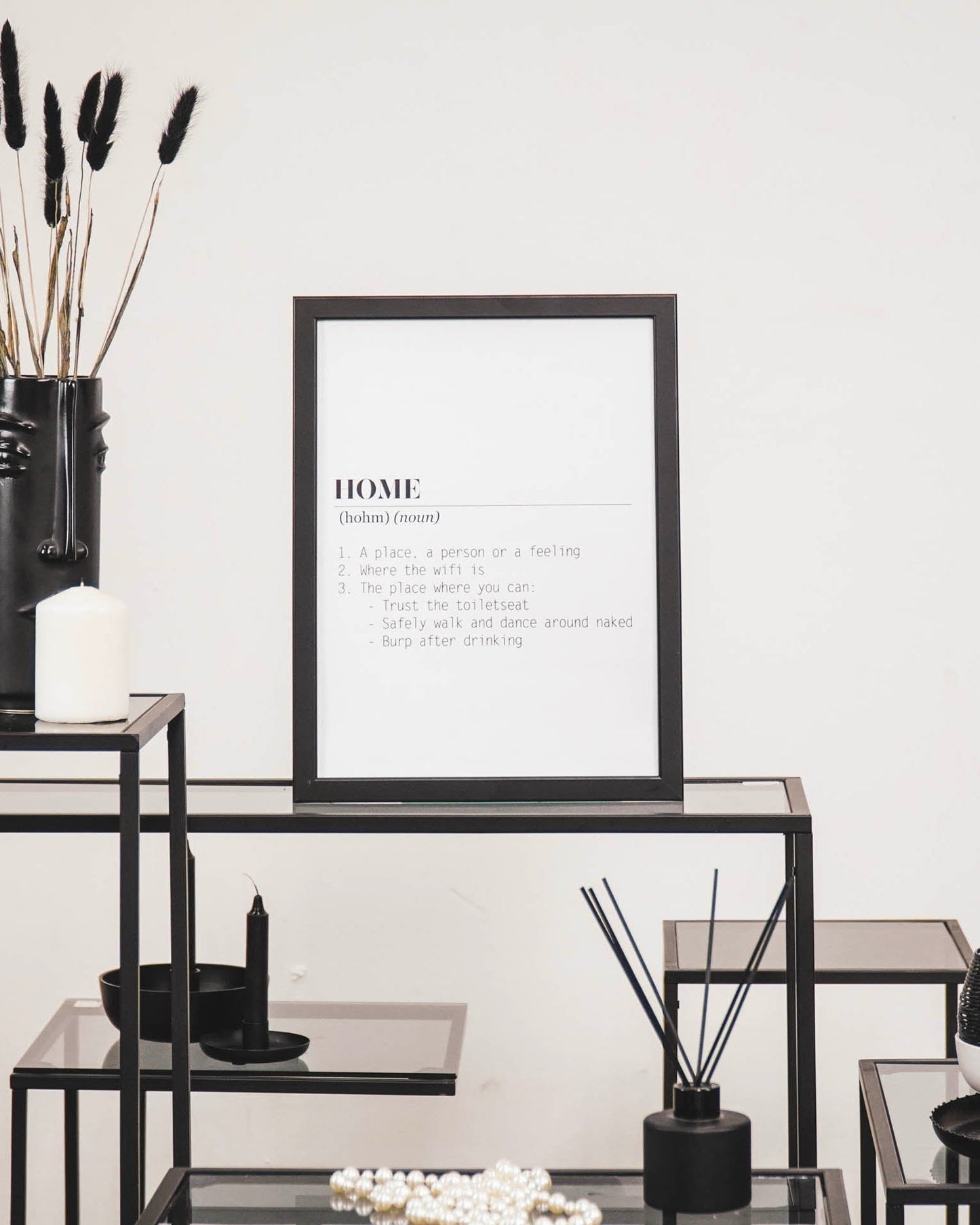 Poster - Home Woordenboek - Papier - Wit - A3