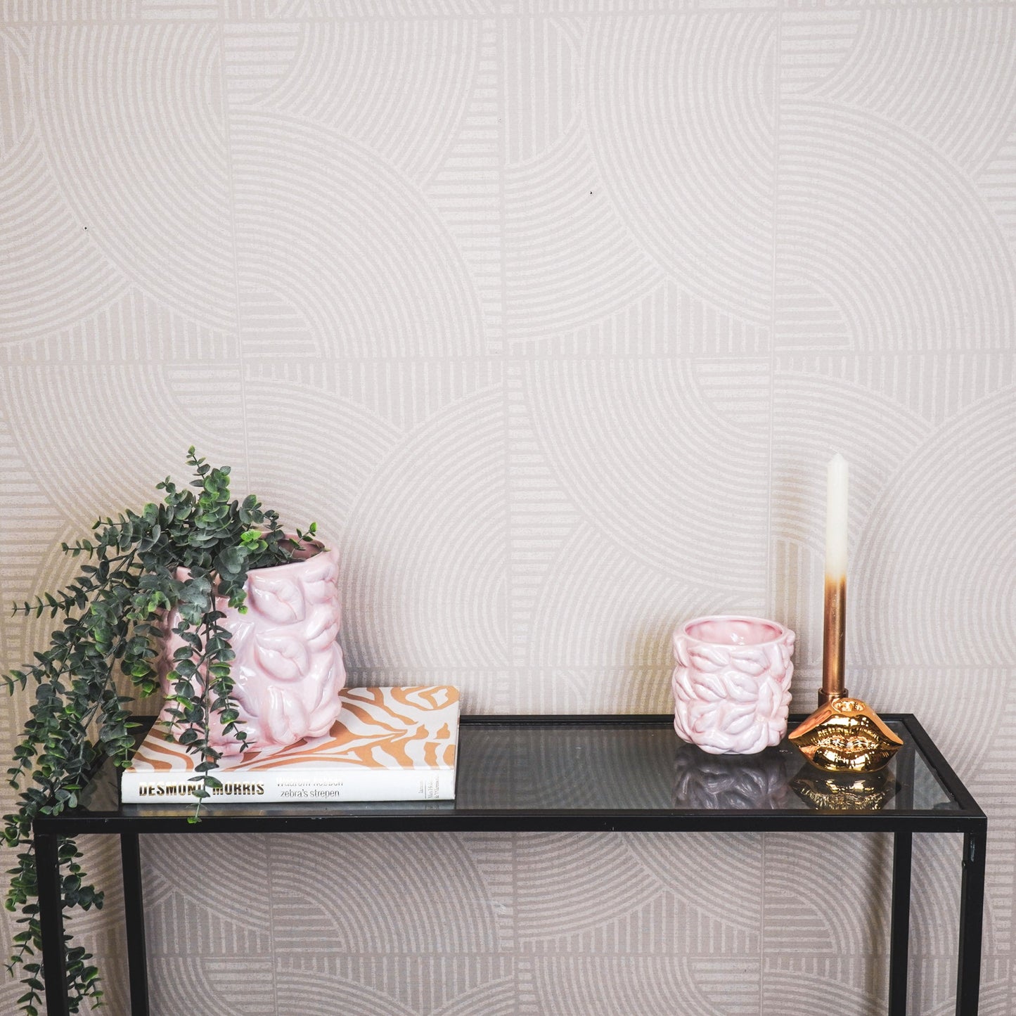 Pot - Planten Pot Lippen - Keramiek - Licht Roze - 17,5x17,5x17,5cm