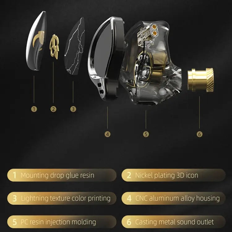 3.5mm Mobile Phone Earphones Sports In-Ear Pluggable Stage Earphone