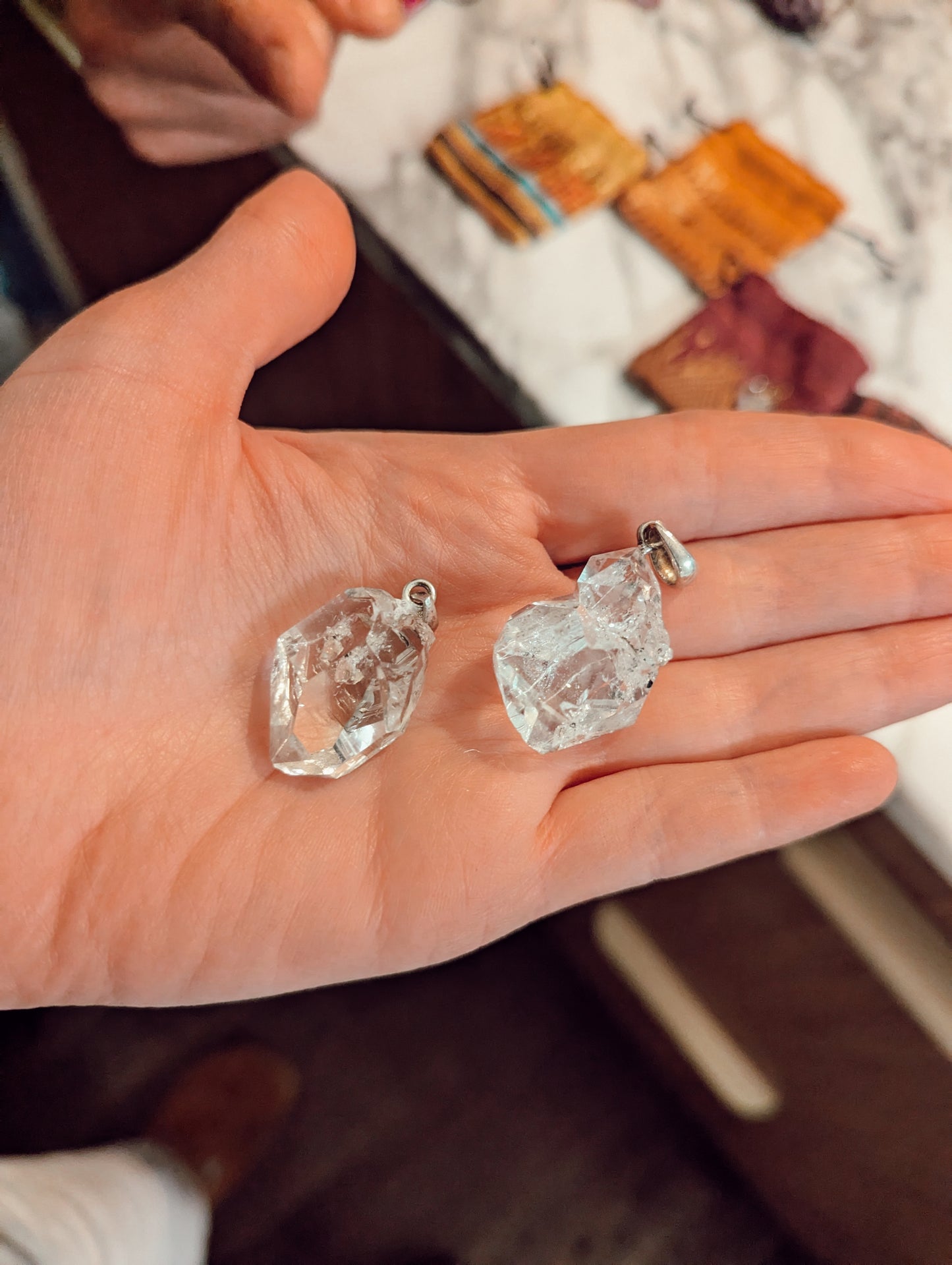 {2}Herkimmer Diamond Pendants(One to Keep, one to share)