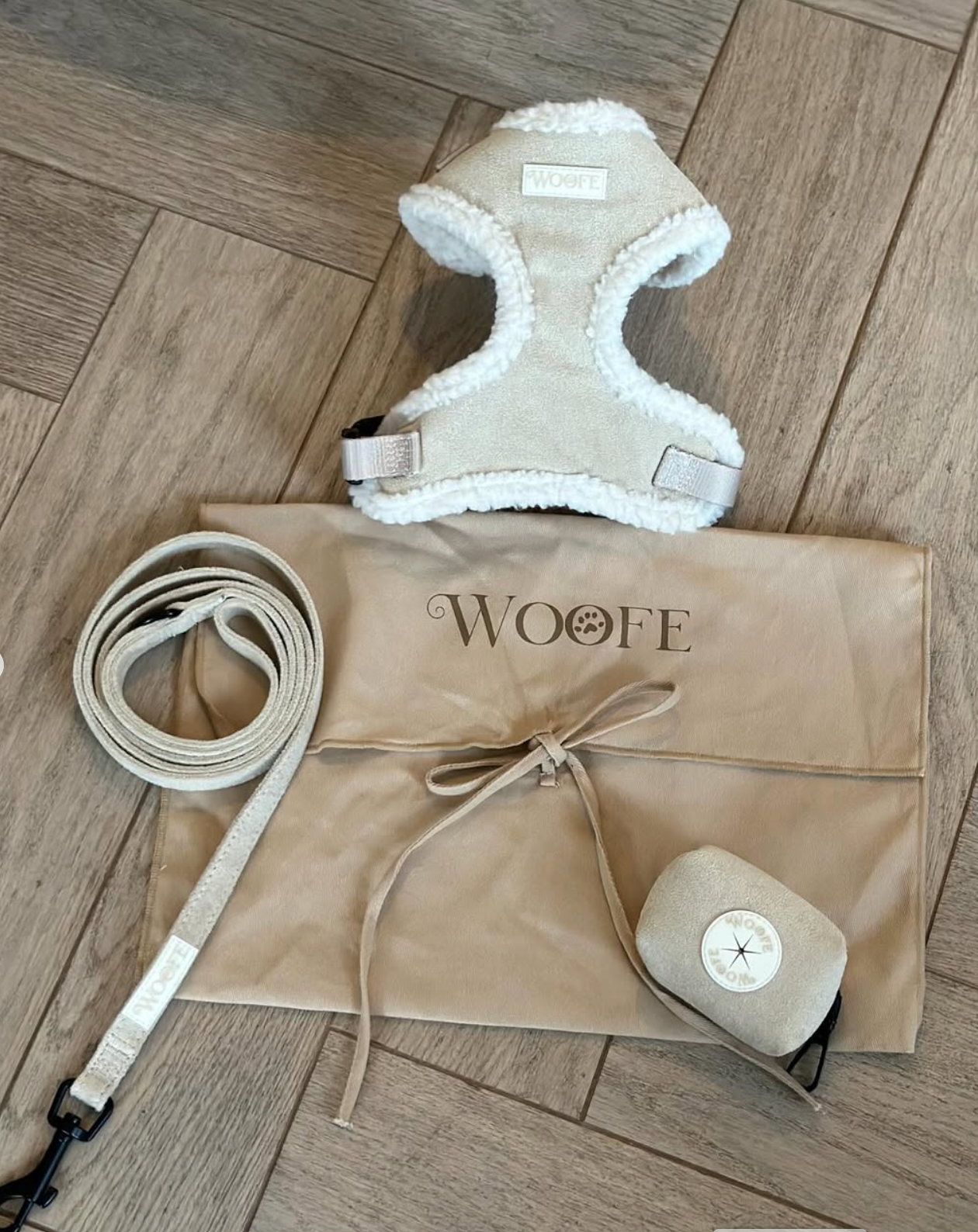Beige Fur Harness