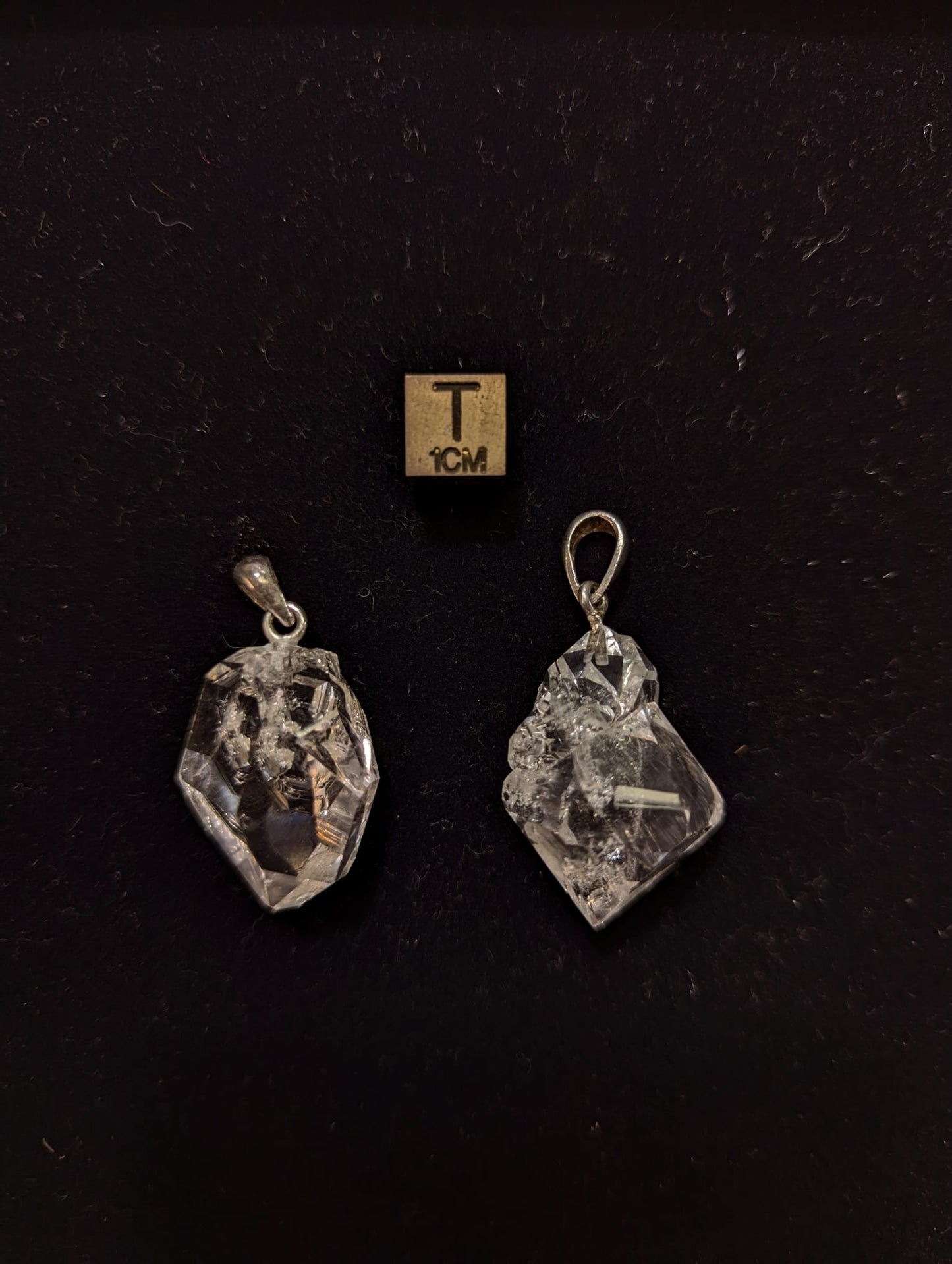 {2}Herkimmer Diamond Pendants