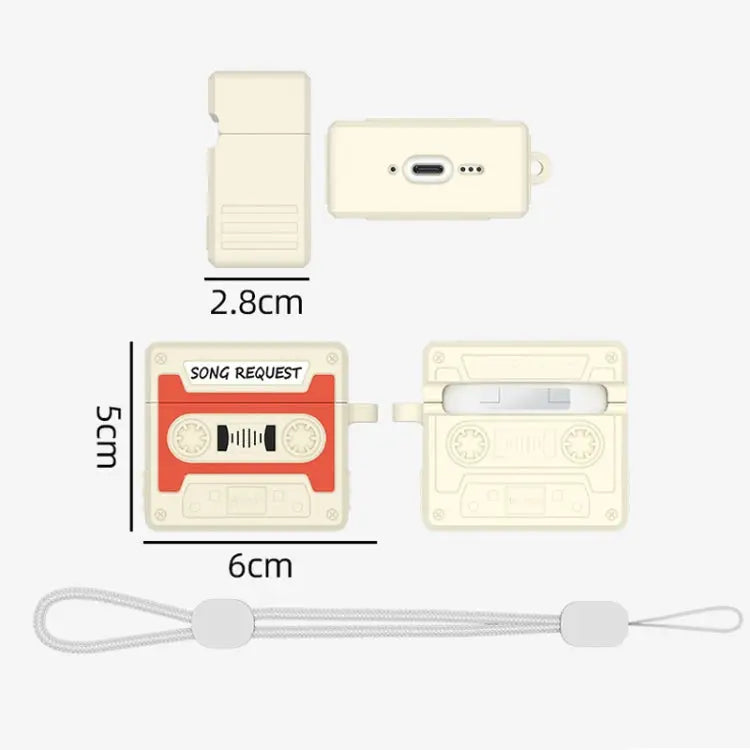 Retro Silicone Tape Shape Earphone Protective Case